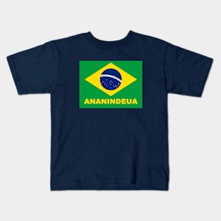 Ananindeua City in Brazilian Flag Kids T-Shirt